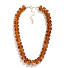 Load image into Gallery viewer, Marbled Acetate Faceted Bead Necklace