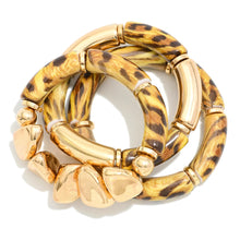 Load image into Gallery viewer, Set Of Three Marble Resin Stretch Bracelet