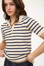 Load image into Gallery viewer, Harper Striped Polo Sweater