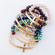 Load image into Gallery viewer, Cross Beaded Bracelet