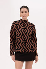 Load image into Gallery viewer, Geo Turtleneck Knit Sweater