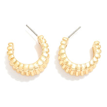 Load image into Gallery viewer, Ridged Metal Hoop