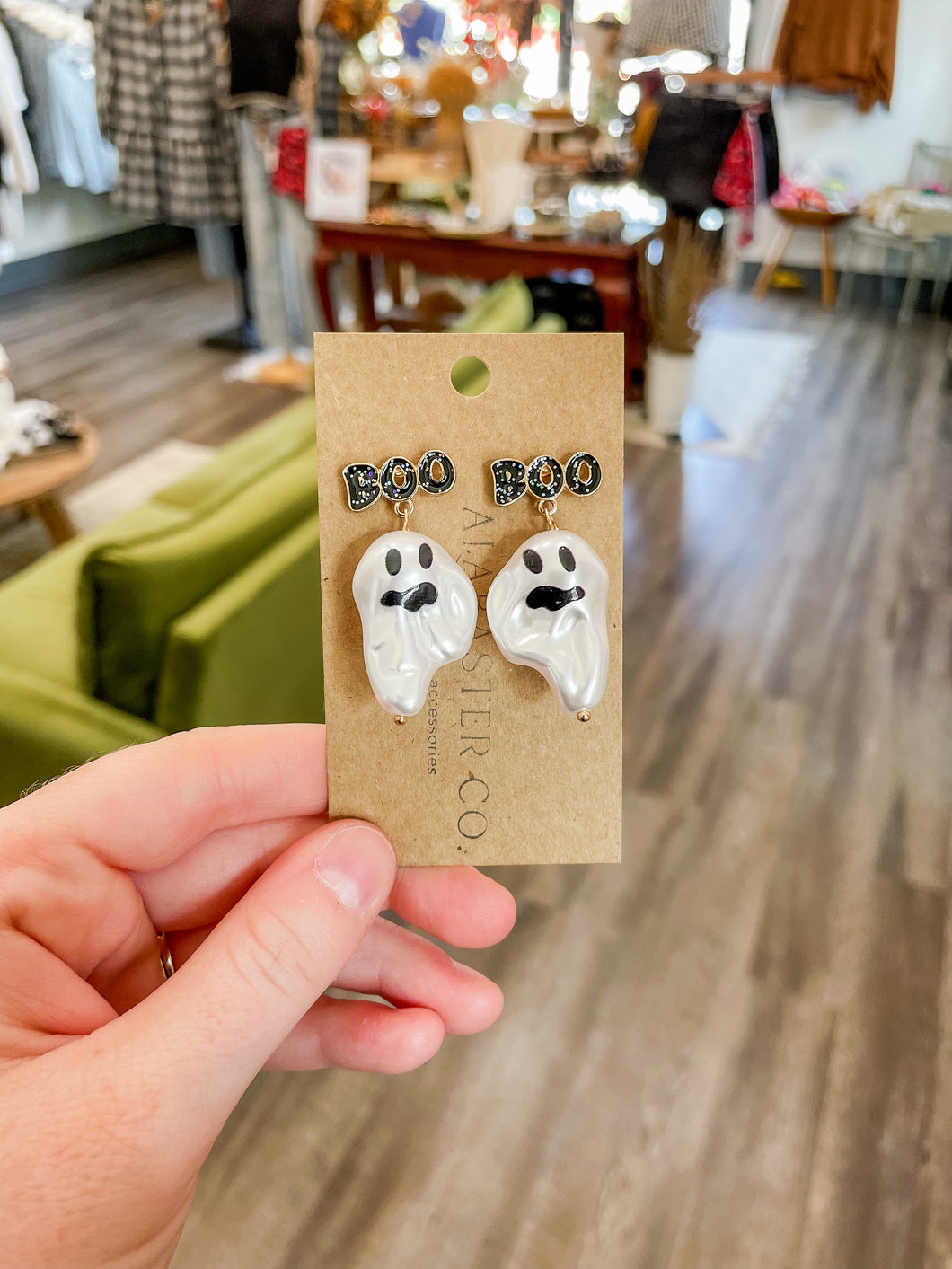 Pearly Ghost Drop Earring