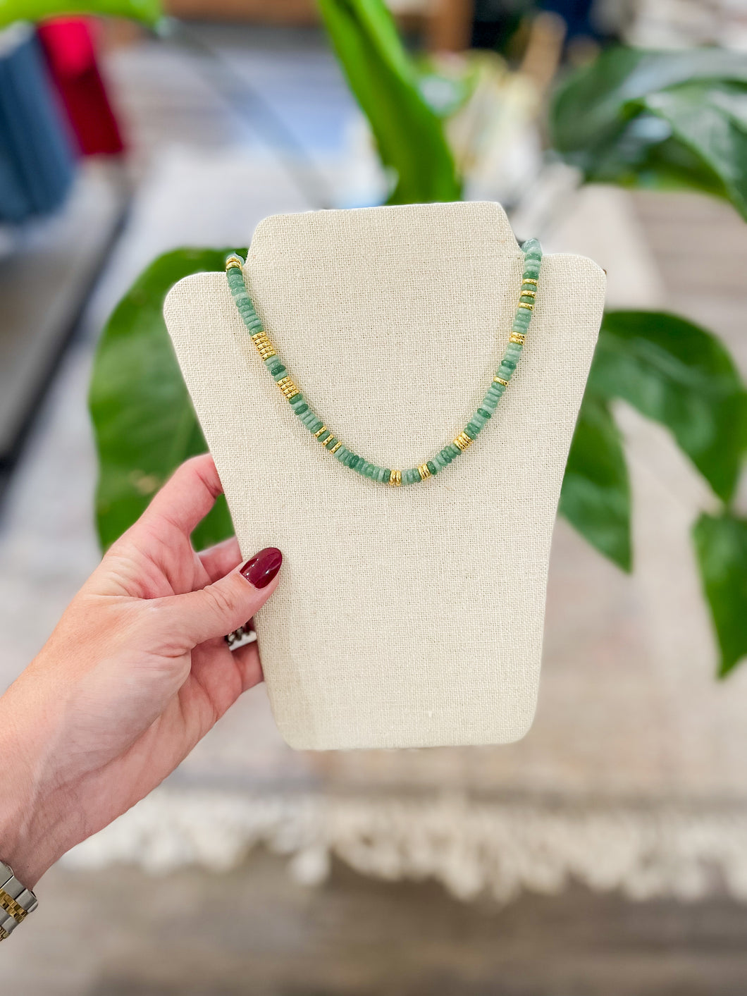 Cooper Colored Stone Necklace