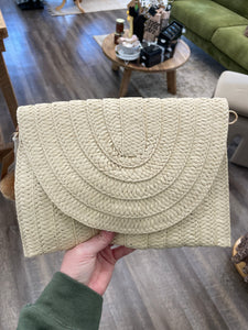 Crossbody Straw Clutch