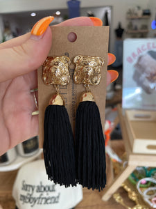 Bulldog Tassel Earrings