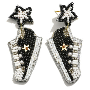 Star Sneaker Seed Bead Earrings