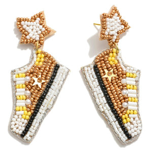 Star Sneaker Seed Bead Earrings