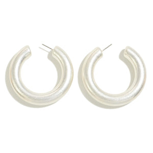 Chunky Silver Hoops