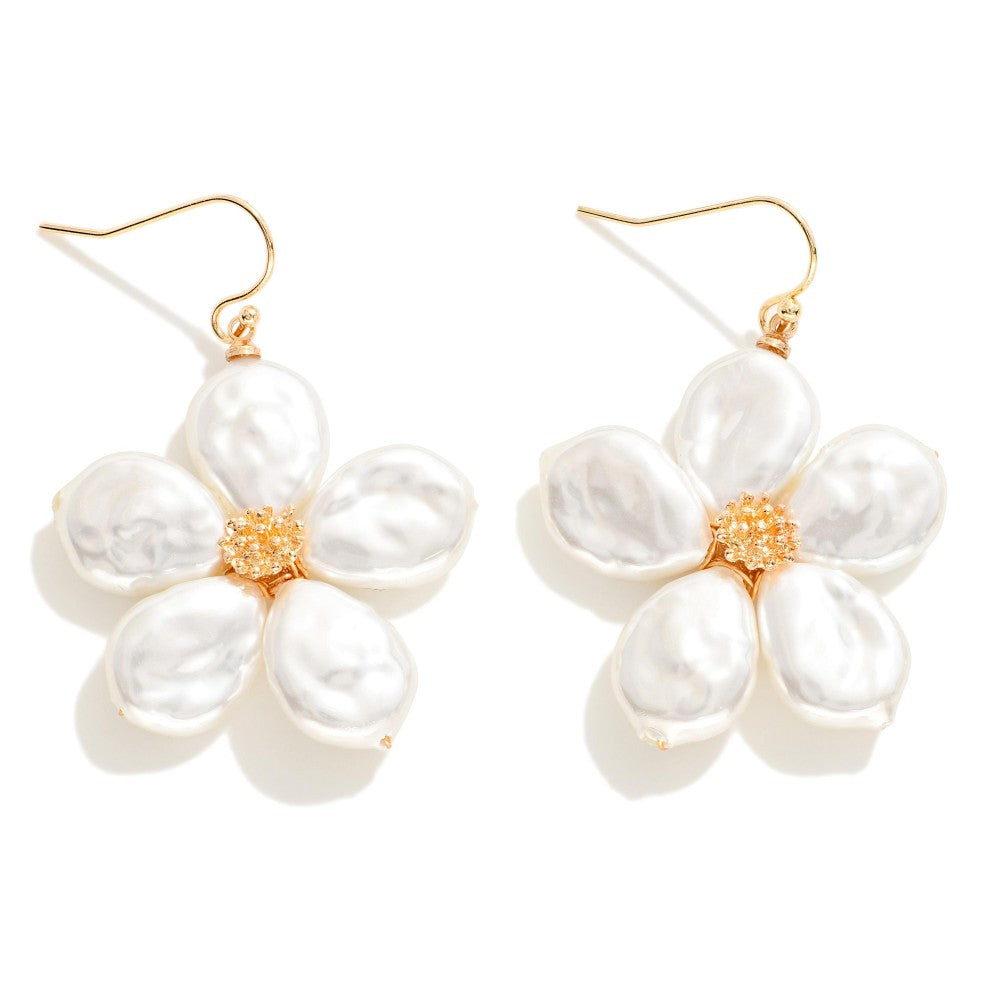 Pearl Daisy Earrings