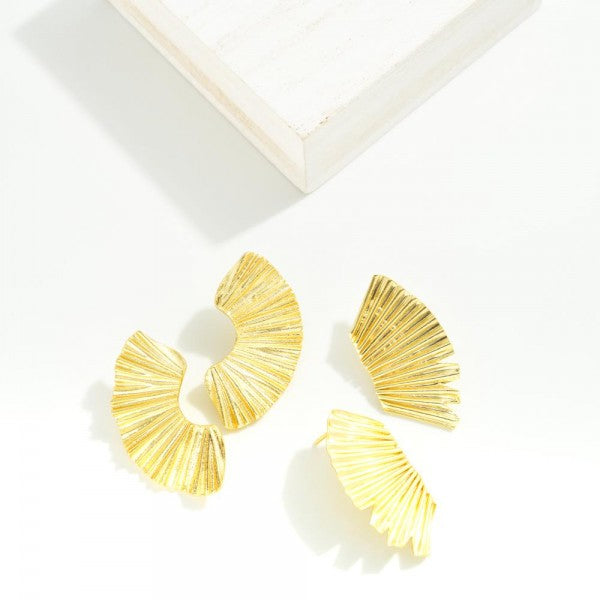 Gold Fan Earrings