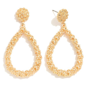 Crinkle Teardrop Earrings