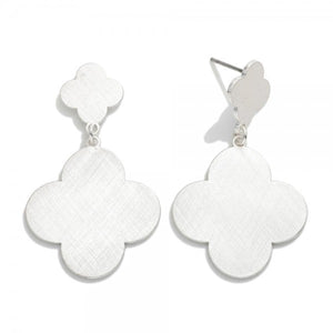 Metal Clover Dangle Earrings