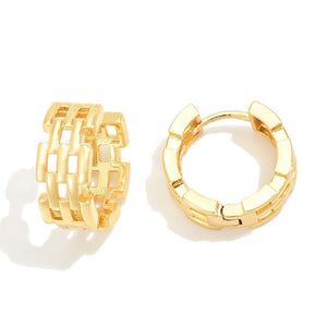 Kenna Chainlink Huggie Hoop Earrings