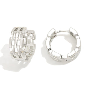 Kenna Chainlink Huggie Hoop Earrings