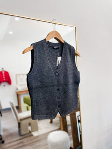 Vinny V Neck Button Down Sweater Vest