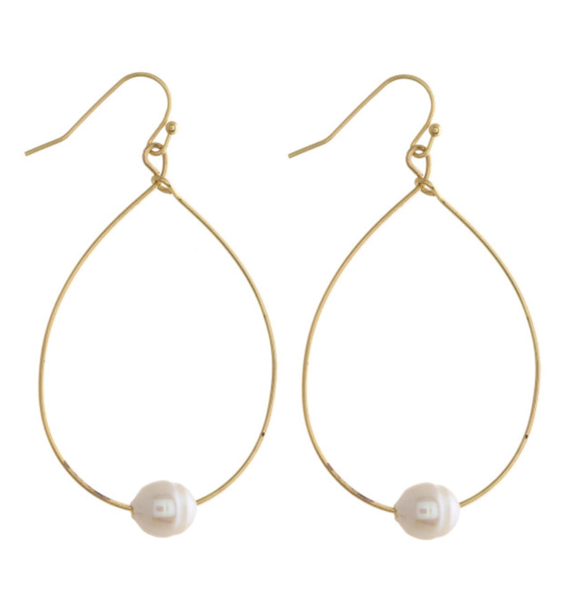 Pearl Hook Earring