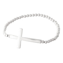 Load image into Gallery viewer, Silver Cross Stretch Bracelet
