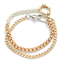 Load image into Gallery viewer, Layered Two Tone Chain Bracelet
