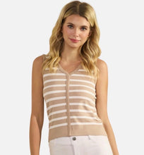 Load image into Gallery viewer, Ava Striped V-Neck Tank
