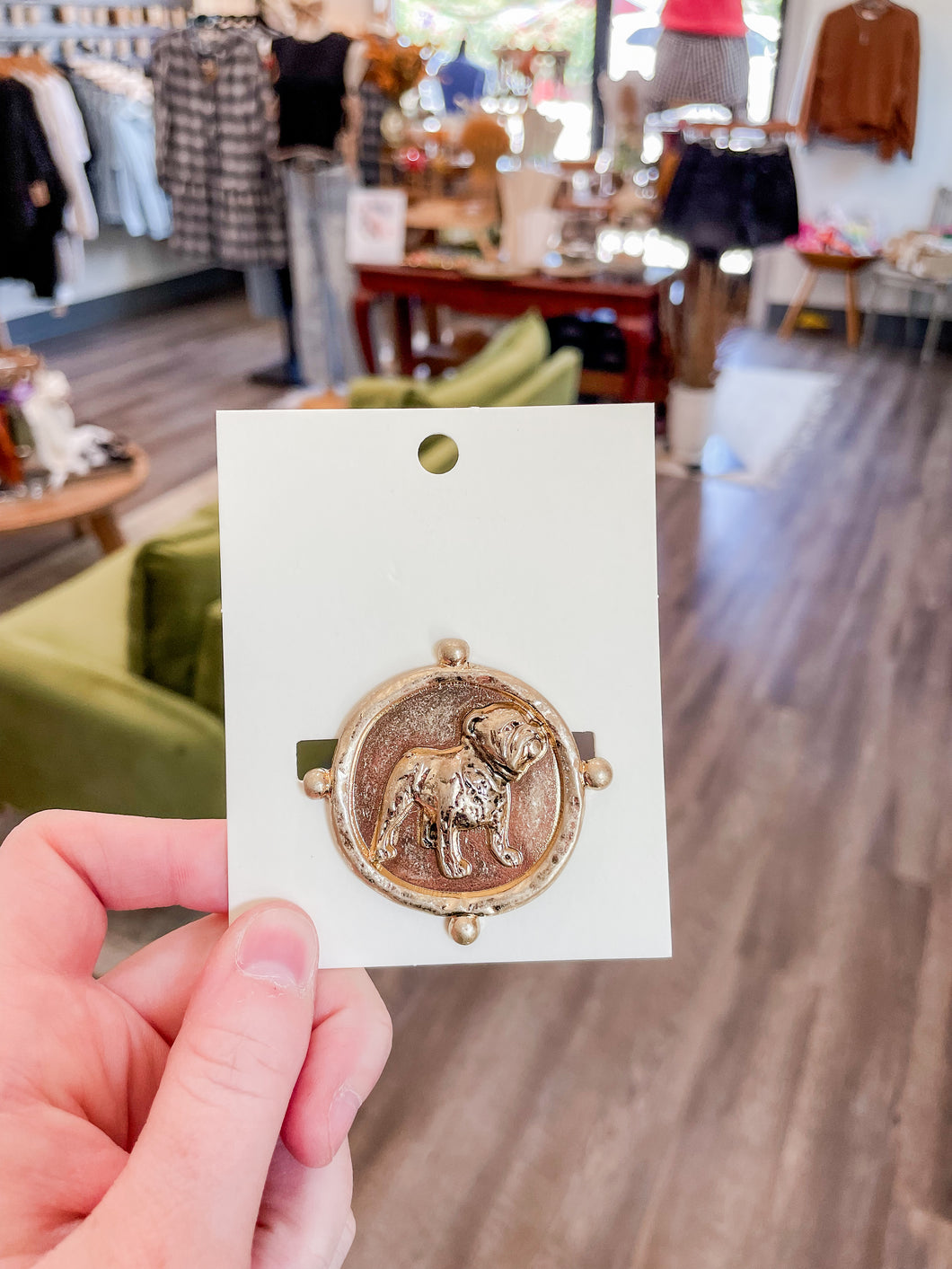 Standing Bulldog Brooch