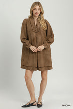 Load image into Gallery viewer, Vera Plaid Mocha Long-Sleeve Dress
