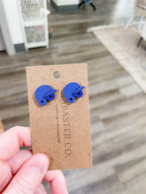 Load image into Gallery viewer, Baseball Wooden Stud Earrings
