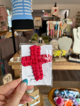 Load image into Gallery viewer, Paracord Cross Keychain
