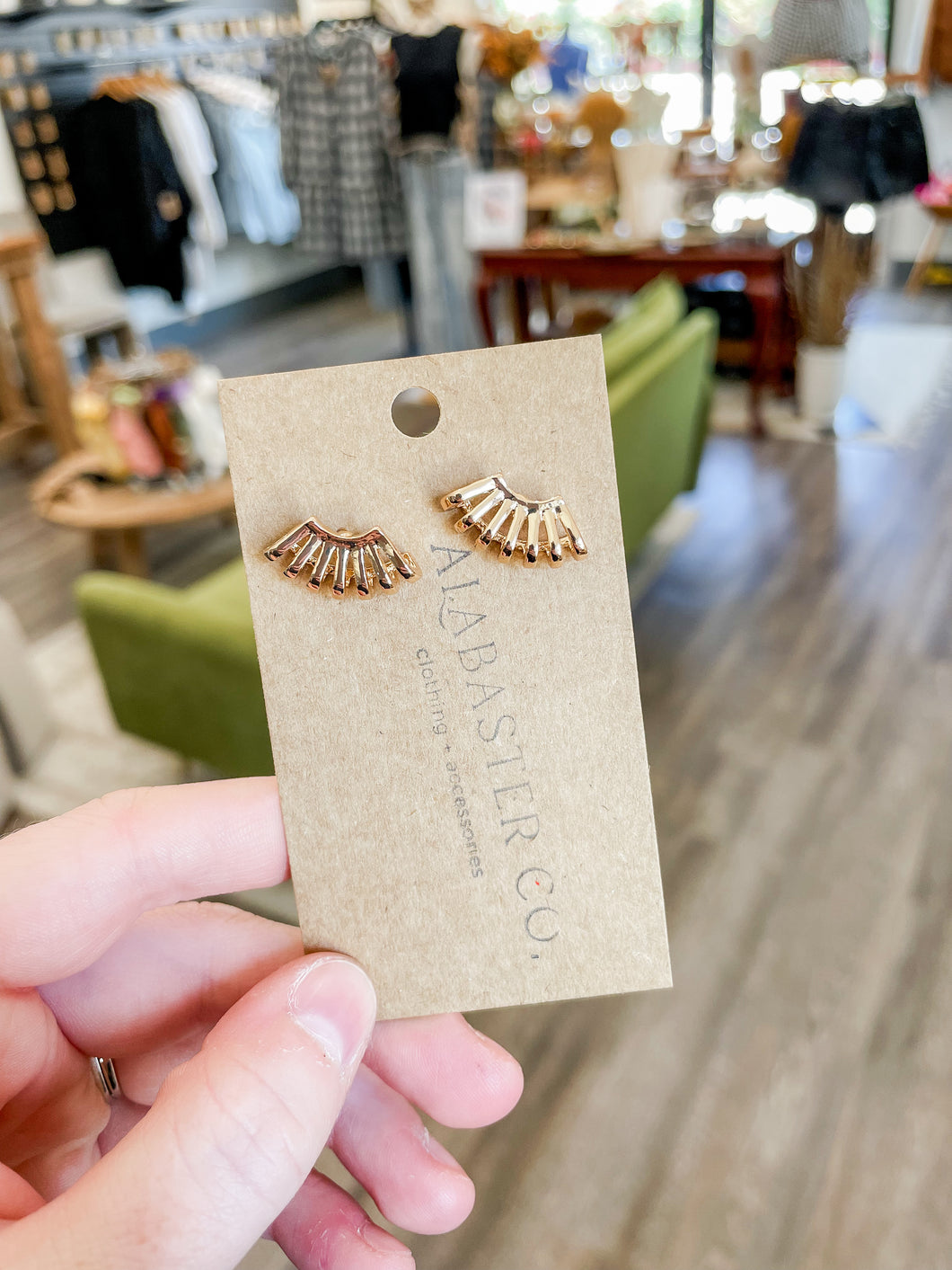 Layered Fan Shape Earrings