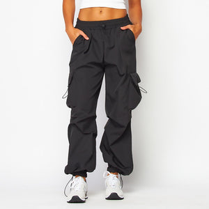 Black Cargo Jogger Pants