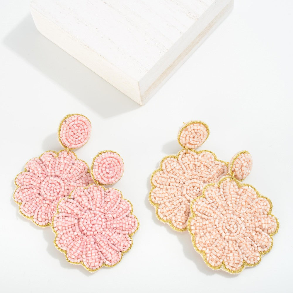 Blush Seed Bead Earrings