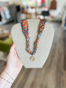 Scarlett Scarf Charm Necklace