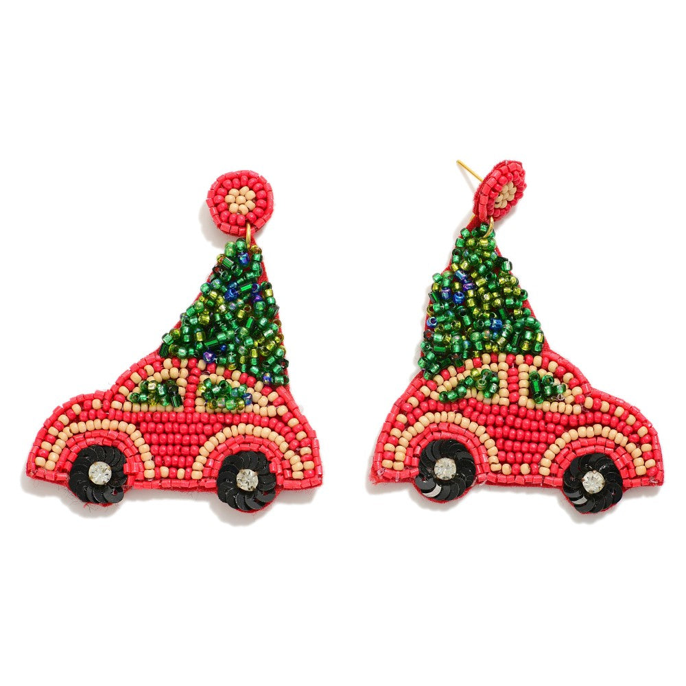 Christmas Car Earrings