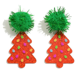 Christmas Glitter Earrings