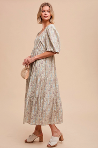 Cotton Vintage Boho Print Dress