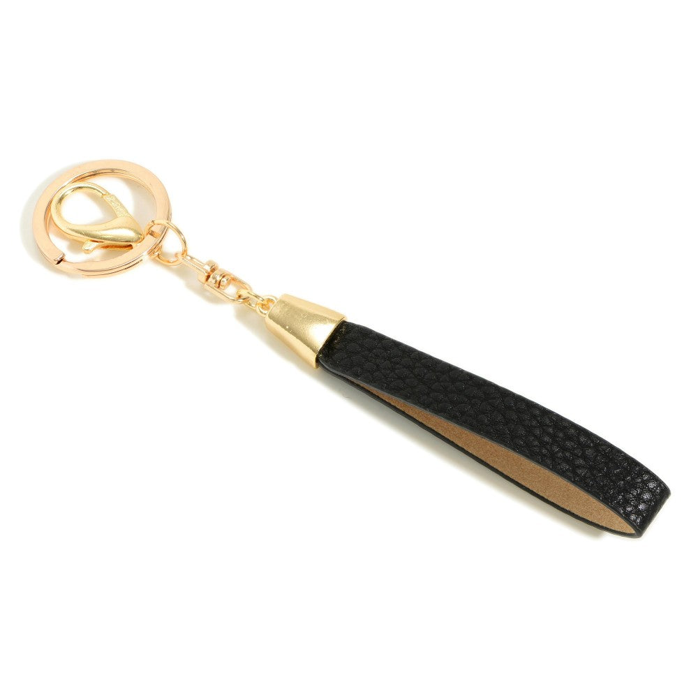 Faux Leather Keychain