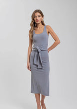 Load image into Gallery viewer, Willie Front Tie Tank Midi Dress
