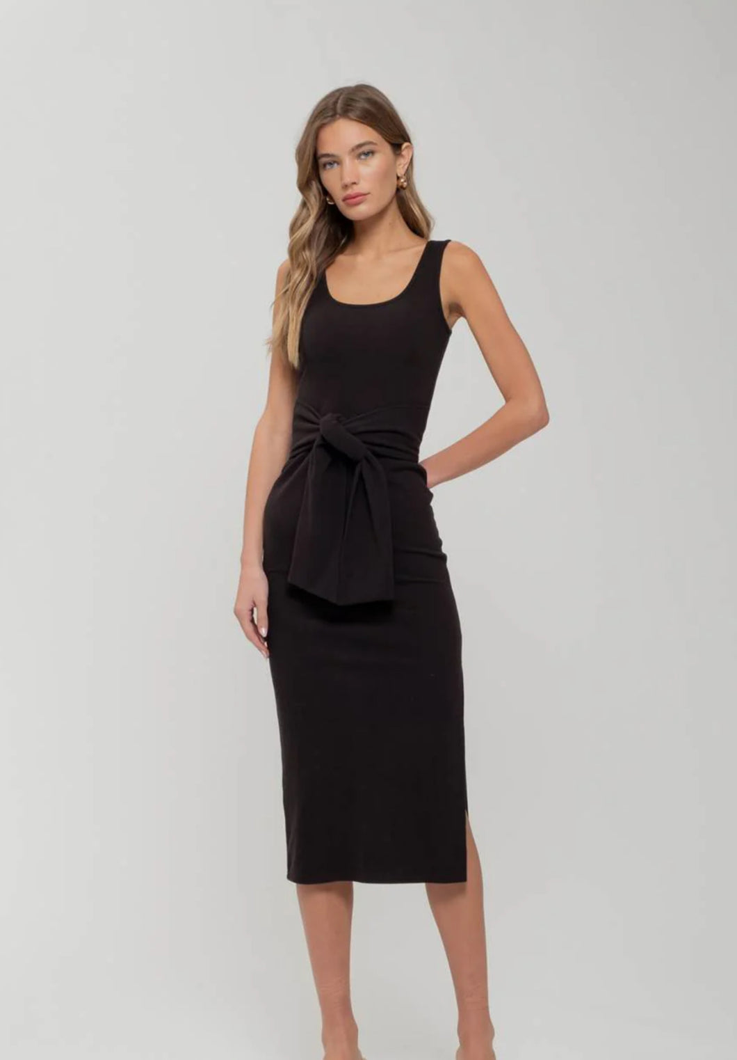 Willie Front Tie Tank Midi Dress