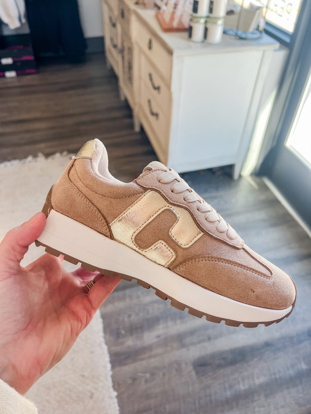 Corky's No Prob Camel Faux Suede Sneakers