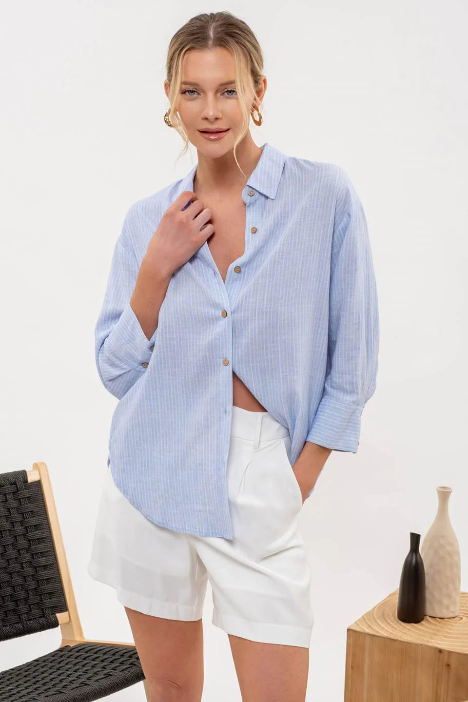 Kelsy Button Down Top