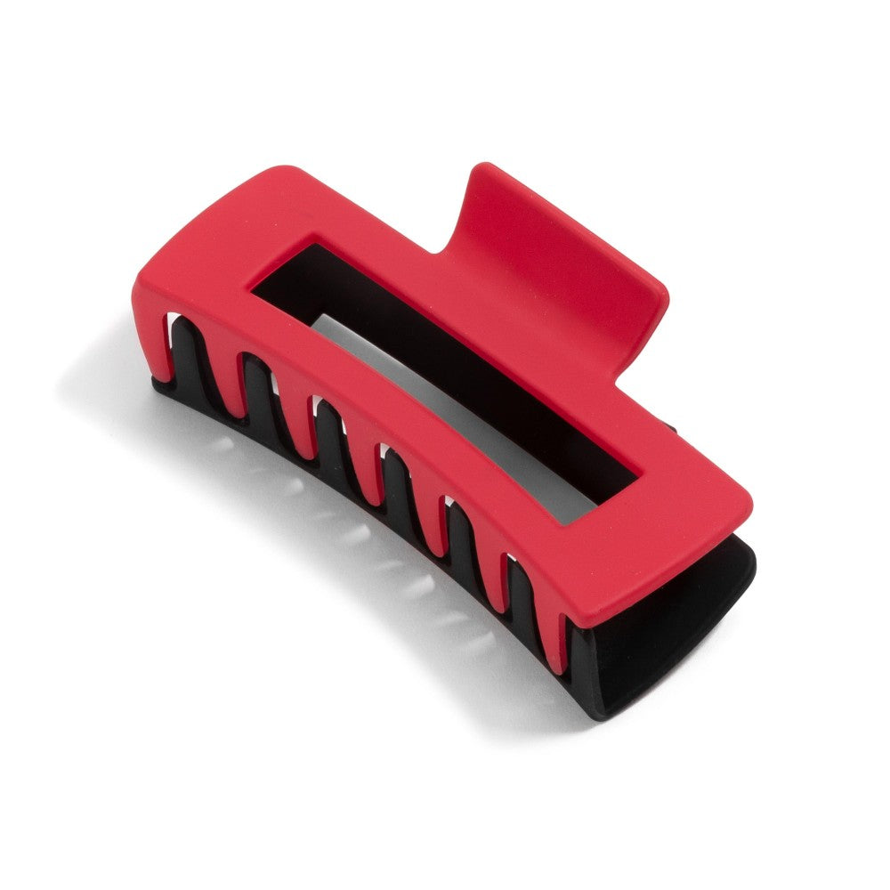 Red and Black Matte Claw Hair Clip