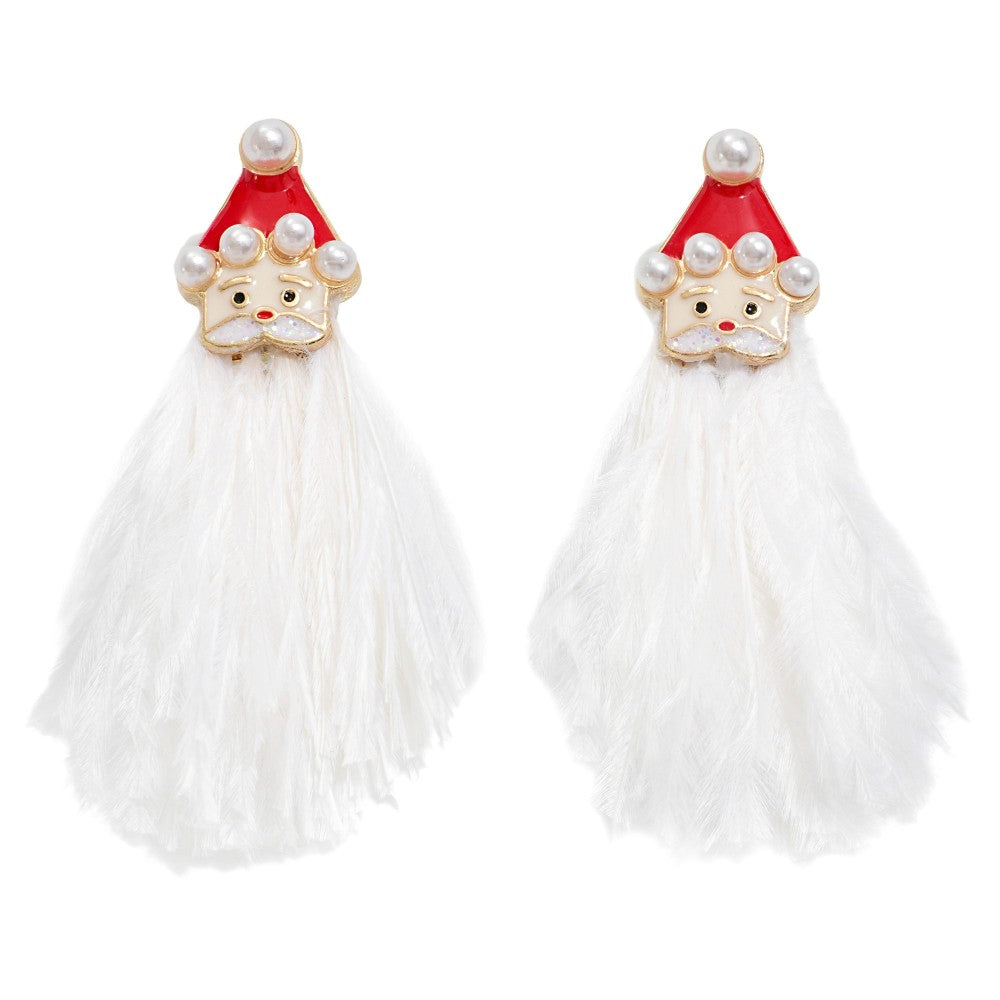 Santa Feather Earrings