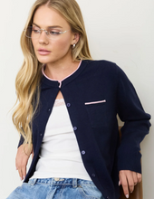 Load image into Gallery viewer, Perla Contrast Piping Cardigan
