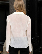 Load image into Gallery viewer, Plisse Sheer Notch Top
