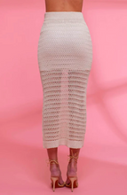 Load image into Gallery viewer, Sheer Crochet Midi Skirt
