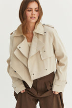 Load image into Gallery viewer, Tailgater Cropped Trench Coat
