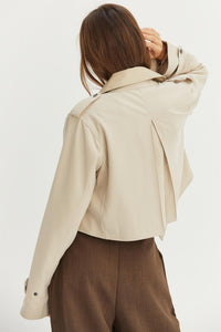 Tailgater Cropped Trench Coat