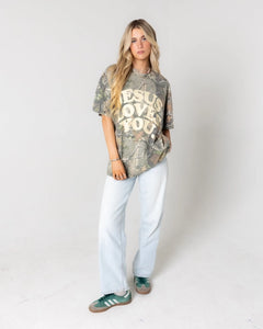 Camo Jesus Loves You Tee