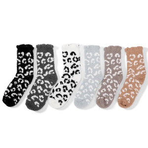 Leopard Fuzzy Socks