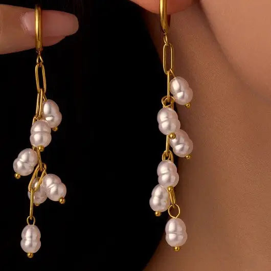 Free Pearl Drop Earrings